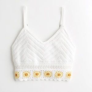 Hollister Crochet Sunflower Top